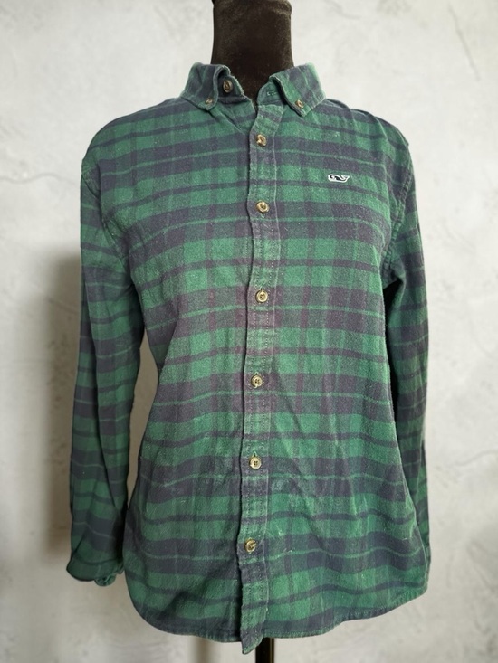 Vineyard Vines Other - Kid’s Green/Blue Plaid Button-Down Shirt- Size Large